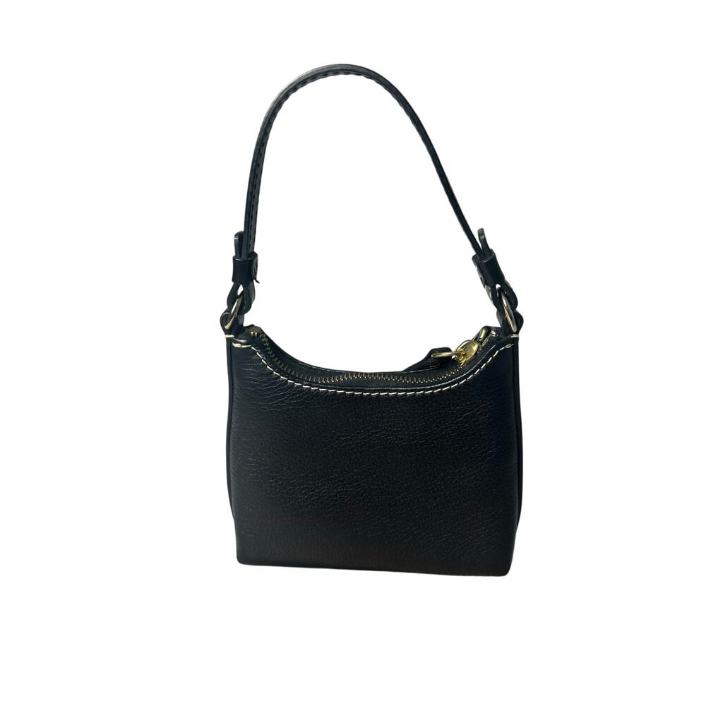 Dooney & Bourke Itsy bitsy bag Black Micro Bag EUC Pebbled Leather Rare - Picture 2 of 5